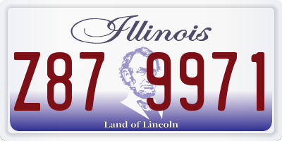IL license plate Z879971