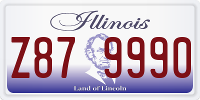 IL license plate Z879990
