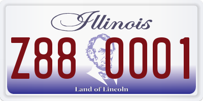 IL license plate Z880001