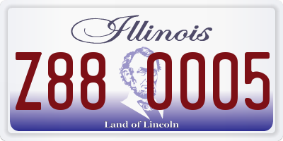 IL license plate Z880005