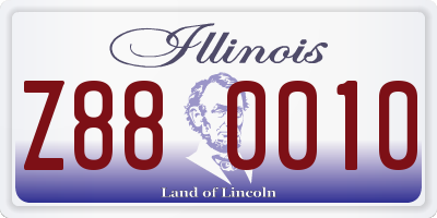 IL license plate Z880010