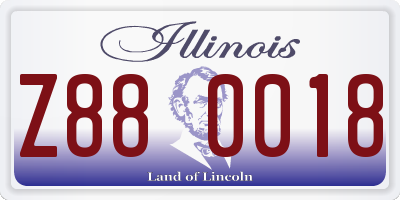 IL license plate Z880018
