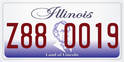 IL license plate Z880019