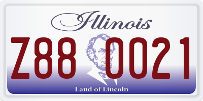 IL license plate Z880021