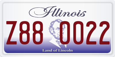 IL license plate Z880022