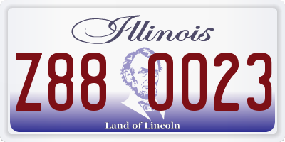 IL license plate Z880023