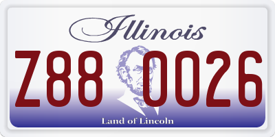 IL license plate Z880026