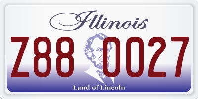 IL license plate Z880027