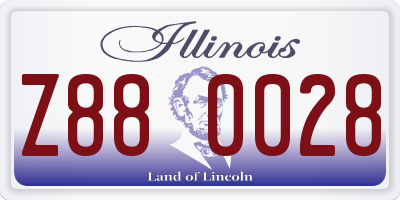 IL license plate Z880028