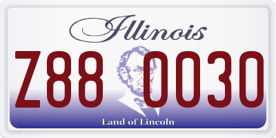 IL license plate Z880030