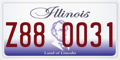 IL license plate Z880031