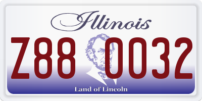 IL license plate Z880032