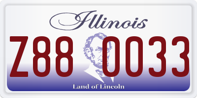 IL license plate Z880033
