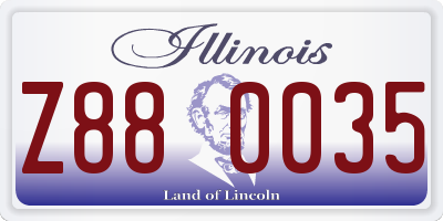 IL license plate Z880035