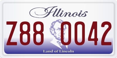 IL license plate Z880042