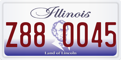 IL license plate Z880045