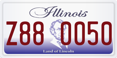 IL license plate Z880050