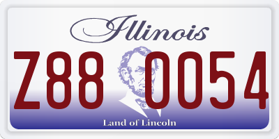 IL license plate Z880054