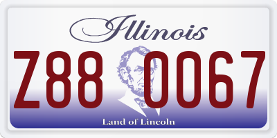 IL license plate Z880067