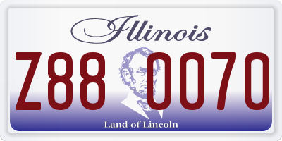 IL license plate Z880070