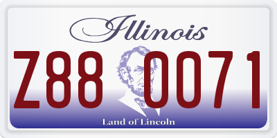 IL license plate Z880071