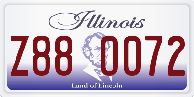 IL license plate Z880072