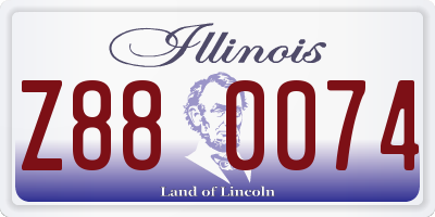 IL license plate Z880074