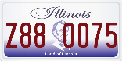 IL license plate Z880075
