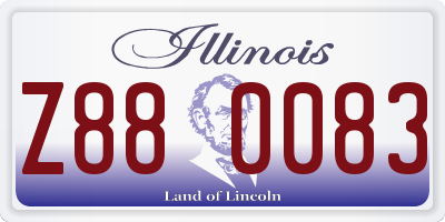 IL license plate Z880083