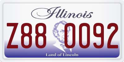 IL license plate Z880092