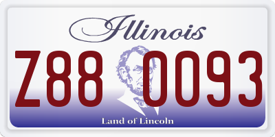 IL license plate Z880093