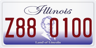 IL license plate Z880100