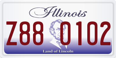 IL license plate Z880102