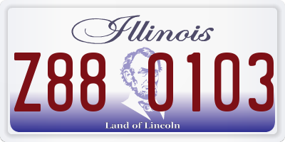 IL license plate Z880103