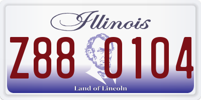 IL license plate Z880104