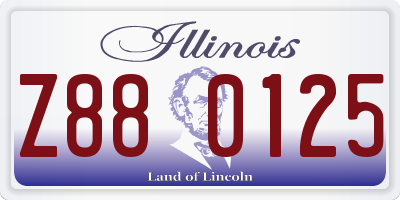 IL license plate Z880125