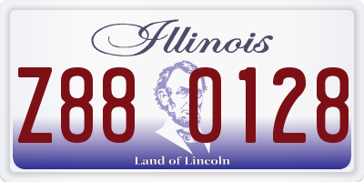 IL license plate Z880128