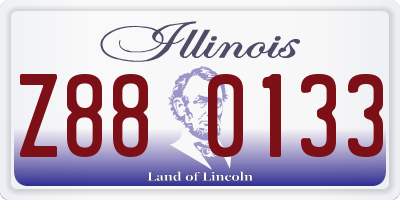 IL license plate Z880133