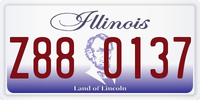 IL license plate Z880137