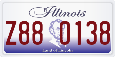 IL license plate Z880138