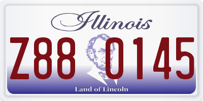 IL license plate Z880145