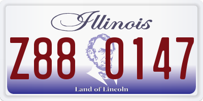 IL license plate Z880147