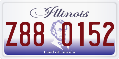 IL license plate Z880152