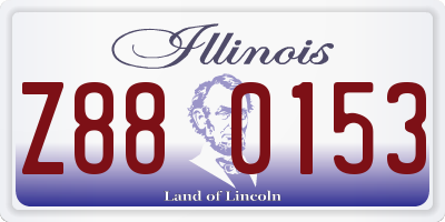 IL license plate Z880153