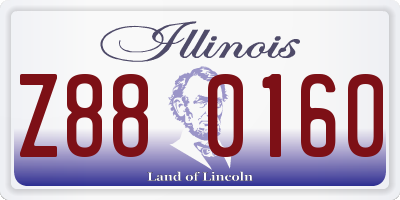 IL license plate Z880160
