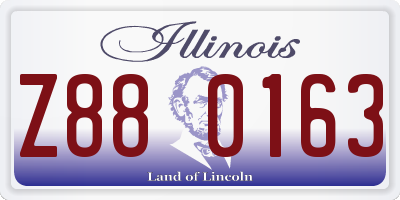 IL license plate Z880163