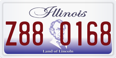 IL license plate Z880168