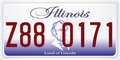 IL license plate Z880171