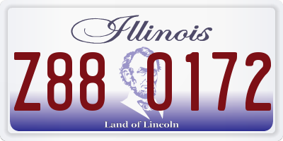 IL license plate Z880172
