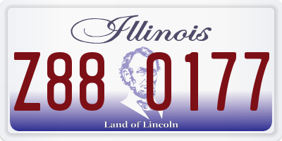 IL license plate Z880177